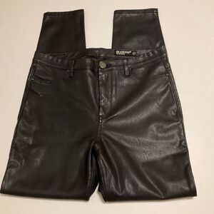 Blank NYC Midrise Skinny Faux Leather Pants, Size 29/6-8. Black